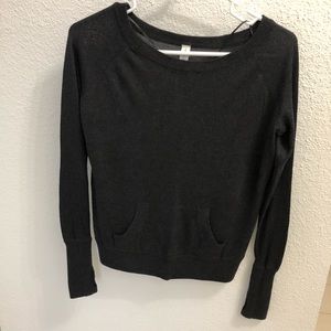 lululemon Sweater Dark Gray w/ pocket, thumb holes